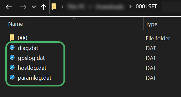 File Explorer window showing .dat files from a MicaSense dataset.