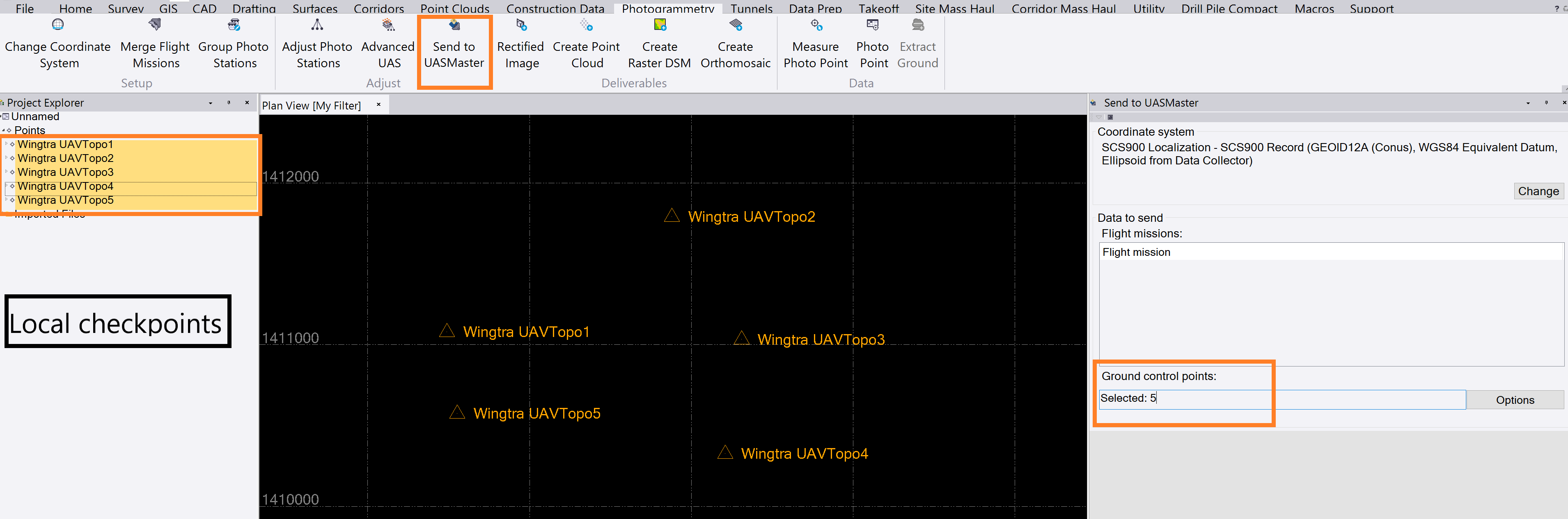 trimble inpho export point cloud