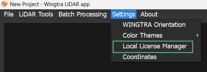 LIDAR settings 2