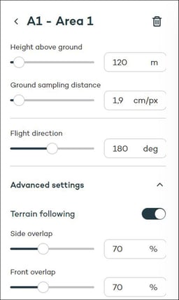 area parameters highlights