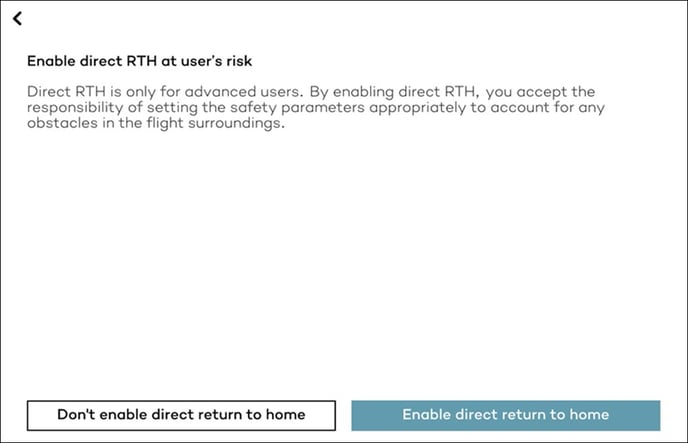 enable direct RTH