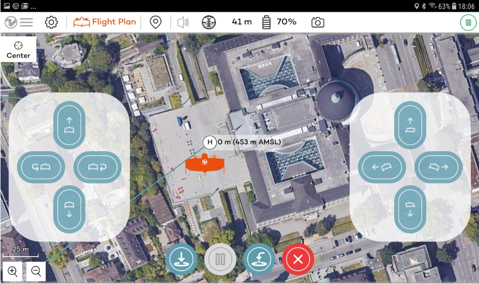 Wingtra Rc Interface Reposition WingtraOne for landing using in-app controls