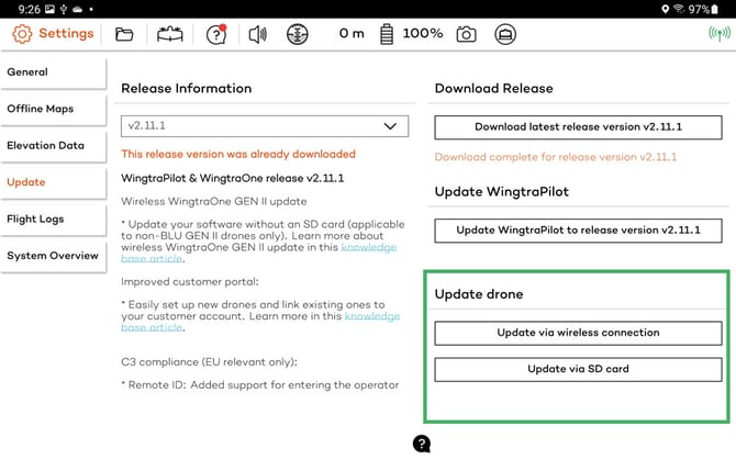 update drone 2.11.1