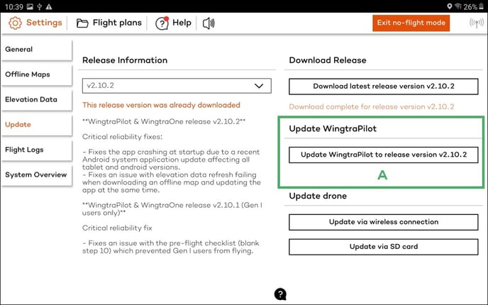 update wingtrapilot-1