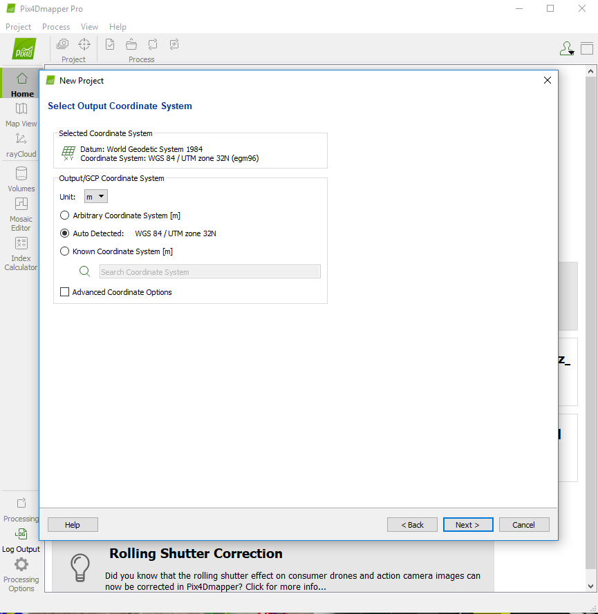 Pix4D_processing_selectoutputcoordinate